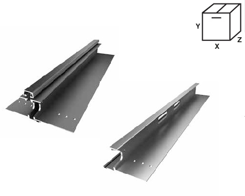 Комплект средней части калитки с замком для панели с ЗПП 562 мм